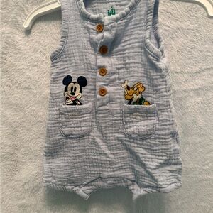 Disney Baby Light Blue Textured Outfit